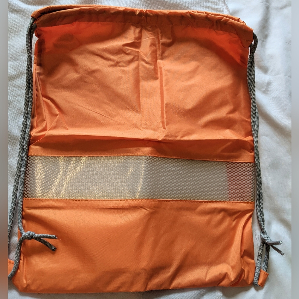 SafeBet Orange Drawstring Water Resistant Beach Gym Bag/Travel Pouch